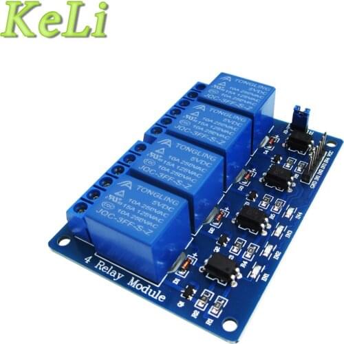 10pcs 4 channel relay module 4-channel relay control board with optocoupler. Relay Output 4 way relay module