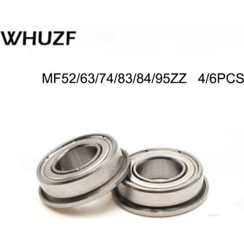 5/10pcs MF52ZZ MF63ZZ MF74ZZ MF83ZZ MF84ZZ MF95ZZ Miniature Flange Bearing LF520Z Thin Wall Metal Shielded Flanged Bearings