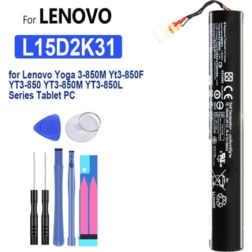 6200mAh Battery L15D2K31 for Lenovo Yoga 3-850M Yt3-850F YT3-850 YT3-850M YT3-850L Series Tablet PC