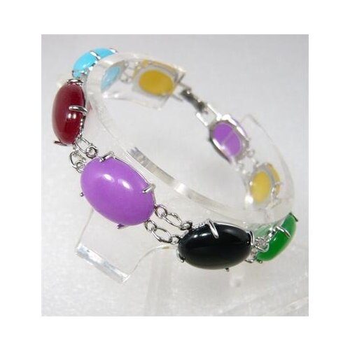 Free shipping ladys fine colorful stone black stone bracelet new