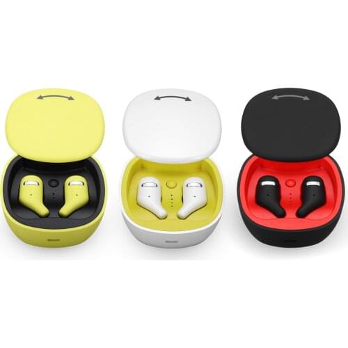 Mini TWS Wireless bluetooth 5.0 Earphone Bilateral Sports Waterproof Rotatable Cover Headset with Charging Box for Phones