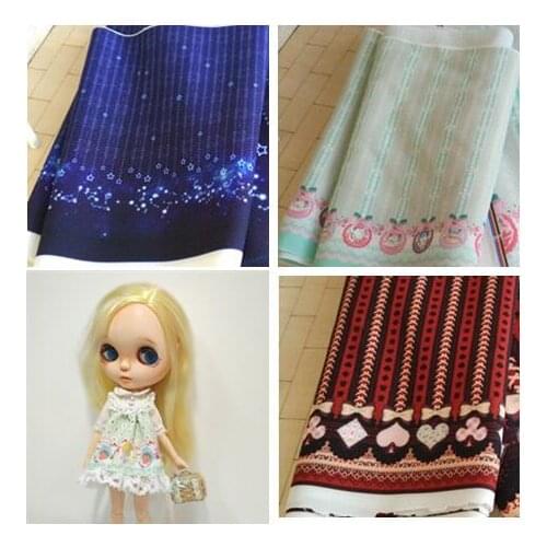 Blyth dress diy material DIY Handmade Doll clothes material Fabric For Sewing Doll Clothes accessories for Blyth bjd DOLL