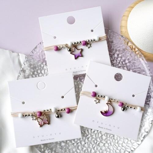 Purple Butterfly Bracelet Female Student Girlfriends Hand Act The Role Ofing Is Tasted Sweet XianEr Joker Manufacturer Wholesale