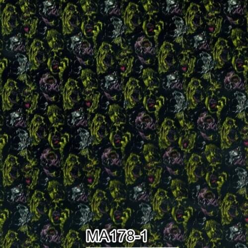 CS178-1 1M*10M Skull Hydro Graphic Film Width 100CM 10 sqm Water Trasfer Printing Liquid Image Hydrographic Film