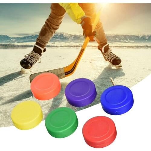 Hockey Durable PVC High-density Good Quality Practice Puck Perfectly Balance For Ice Inline Street Hockey Training 6pcs Random