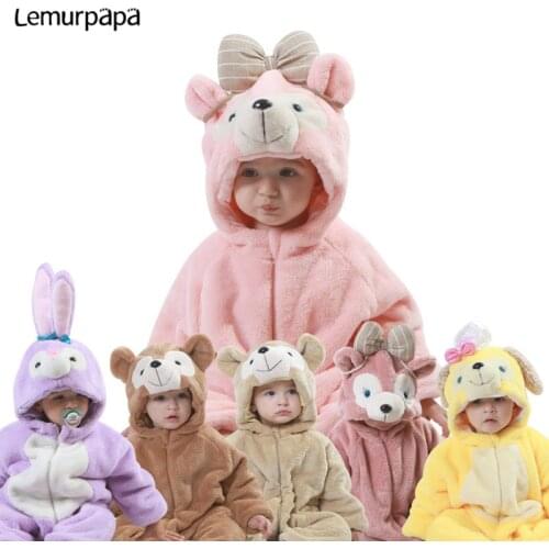 Kigurumis Newborn Romper Baby Boys Girls Onesie Cute Rabbit 3D Infant Baby Clothing Outfit Baby Rompers Playsuit Costume