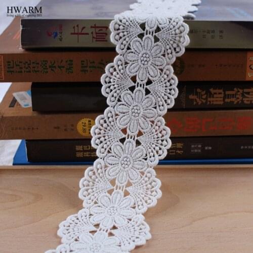 5yard lace fabric wedding decoration small flower embroidery cotton lace for needlework trimmings for clothing dress accessories