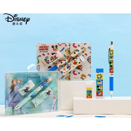 Disney Creative Student Stationery Cartoon Cute Childrens School Supplies New Mickey Mechanical Pencil Gift Set