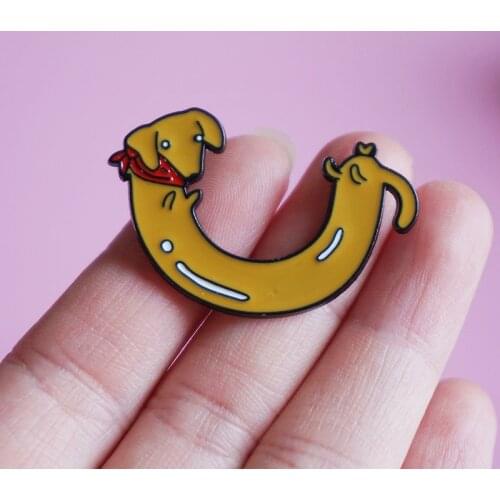 Cute Animal Enamel Pin Dog Brooches For Woman Man Funny Puppy Badge Bag Shirt Unisex Lapel Pin Jewelry Gifts