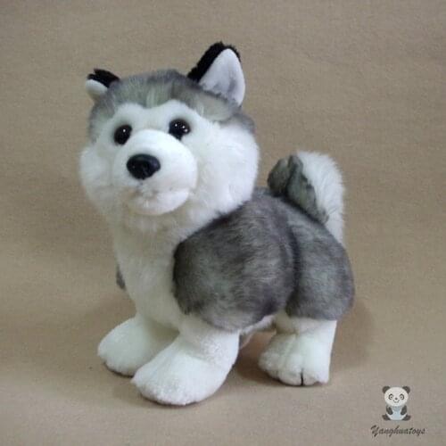 Stuffed Animal Real Life Husky Doll Kids Toys Christmas Standing Dogs Dolls Present