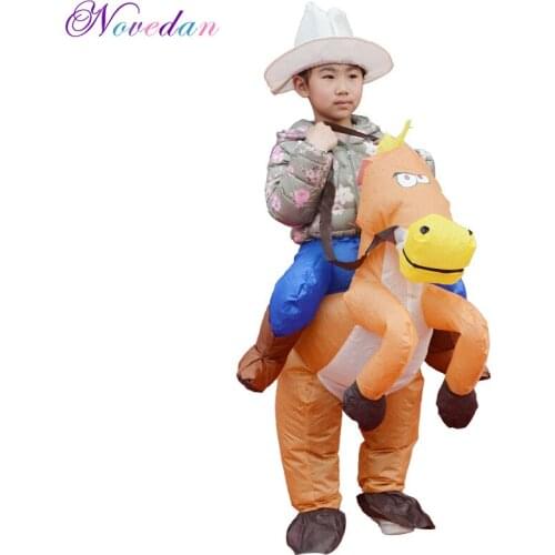 Inflatable Costumes for Children Horse Fancy Dress Ball Toy Party Club Performance Clothes Polyester Inflatable Costumes