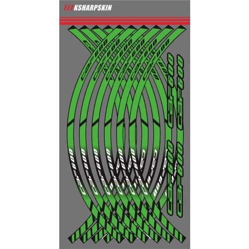 12 Strips Motorcycle Wheel Sticker Reflective Rim Stripe outer Rim decoration Accessory Stickers For HONDA CBF600 cbf600 CBF 600