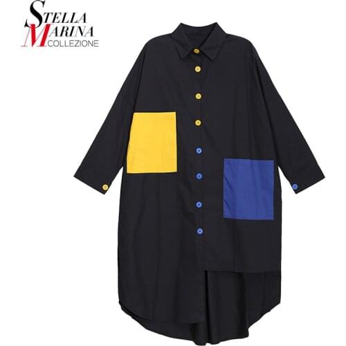 * New Very Big Size Woman Autumn Straight Black Green Straight Dress With Pockets Girls Unique Style Loose Streetwear Robe J9889