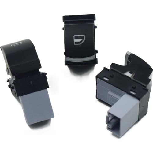 New high quality chrome single Window Switch 3PCS for Volkswagen VW CC TIGUAN PASSAT B6 GOLF GTI JETTA MK5 MK6 + free shipping