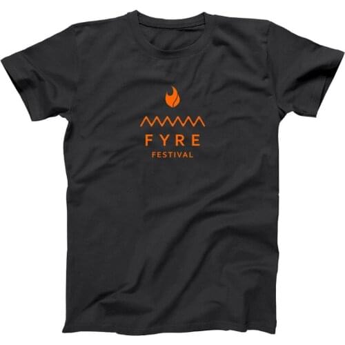 Fyre Festival Orange - Party Music Bahamas Fest Black MenS T-Shirt 2019 for Men Cotton Summer Style Men T Shirt Clothes
