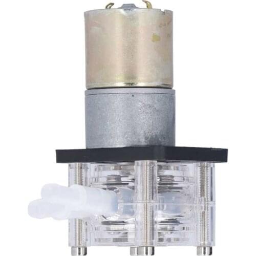 DC 12V Aluminum Alloy Peristaltic Pump Flow Anti-Corrosion Silent For Viscous Liquid 0-400ml/min Large Flow Liquid Metering