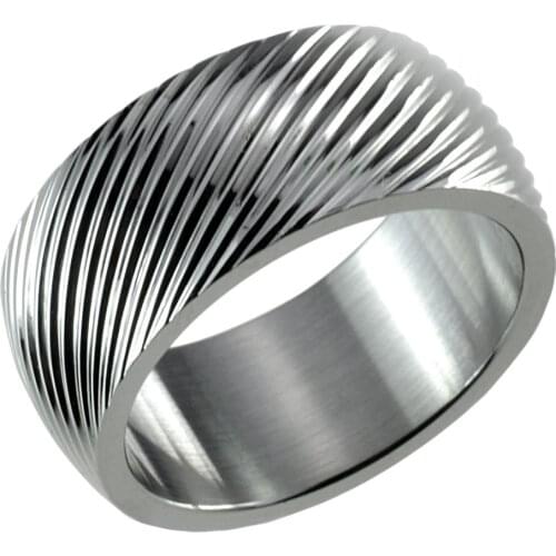 R289 size 8 9 10 11 12 13 14 15 WEDDING & ENGAGEMENT RING Silver tone STAINLESS STEEL