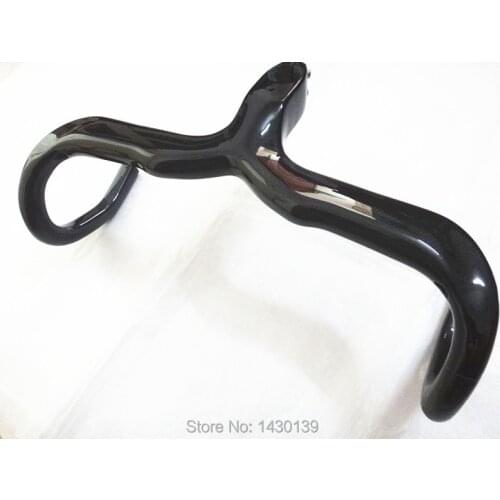 New arrival Road bicycle 3K full carbon bike handlebar integrated stem with computer stent holes 400/420/440*90/100/110/120mm