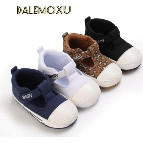 Baby Girls Boys Sandals Canvas Leopard Summer Outdoors Shoes Soft Anti-Slip Infant First Walkers Baby Crib Shoes 4 Colors 0-18M