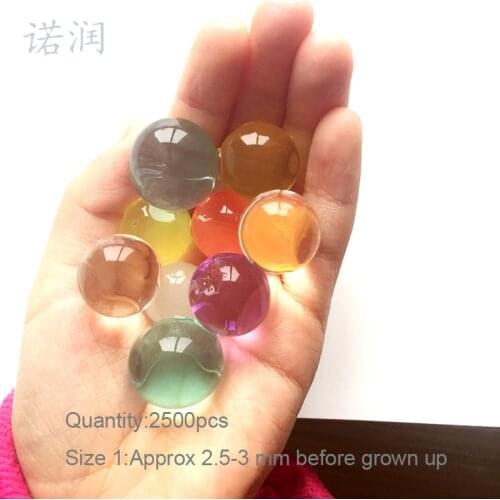 2500Ps 2.5mm Mix Color Magic Mud Crystal Soil Water Beads Pearl Growing Jelly Balls Party Events Home Garden Decoration