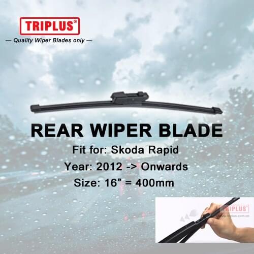 Rear Wiper Blade for Skoda Rapid (2012-Onwards) 1pc 16" 400mm,Rear Windscreen Wipers,for Back Window Windshield Blades