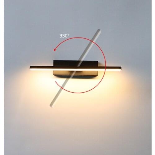 Modern Bedroom Wall Lamp Simple Home Decor Aluminum Alloy Sconces Flexible Rotation Study Reading Lighting Bedside Wall Light