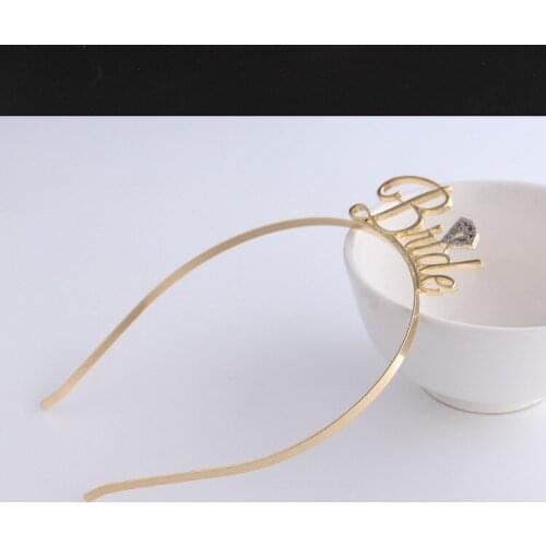 Wedding Party Crown Bridal Tiara Vintage Bride Hair Hoop Golden Bride Hair Accessories Women Jewelry Hairband