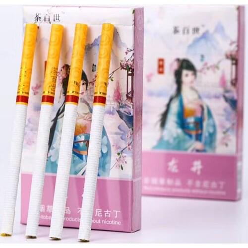 Green Tea Smoking Longjing Tea Women Fine Tobacco Non Tobacco Monopoly Tobacco Male and Female Tea Smoke Quite Smoking 90 days