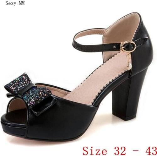 Pumps Women Peep Toe High Heels Party Wedding Platform Gladiator Sandals Woman High Heel Shoes Plus Size 32 33 - 40 41 42 43