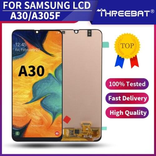 6.4'' Super AMOLED For Samsung Galaxy A30 LCD A305 lcd display For Samsung A30 2019 A305F LCD Screen Touch Digitizer Assembly