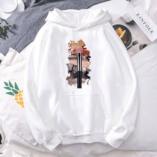 Winter Harajuku Couple Sweatshirt Fun cosmetic Printed Ladies Hoodies Korean Fashion Women Pullover Hoodie Sweatshirts Clothing