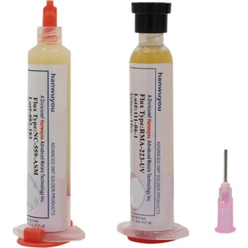1PCS 10cc NC-559 BGA PCB No-Clean Solder Paste Welding Advanced Oil Flux Grease Soldering Repair Tool RMA-223 With Needle