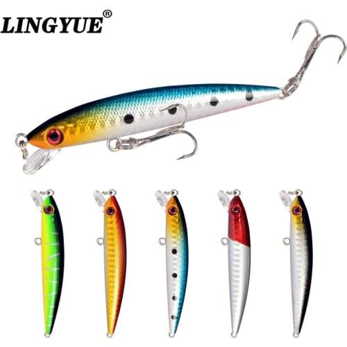 1pcs Fishing Lures 9cm 6g Good Quality Minnow Lure 5 Colors Artificial Make Bass Crankbait Wobblers Fishing Tackle With 6# Hooks