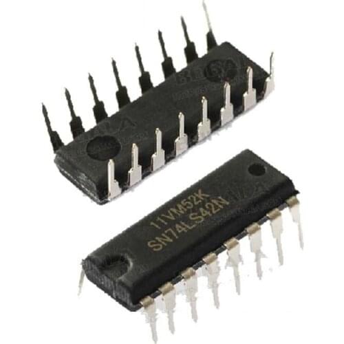 2 PCS SN74LS42N 74LS42 IC 4-LINE BCD/DEC DECOD 16-DIP NEW