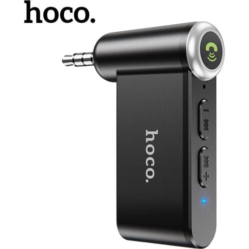 Hoco 3.5mm Jack AUX Car Bluetoother 5.0 Receiver Wireless Mic Handfree Adapter in Car For Music Audio Aux BT Headphone Reciever