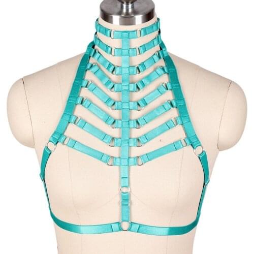 Body Harness Top Neck Breast Belt Punk Goth Fashion Strappy Cage Hollow Out Party Balls Dance Women Sexy Lingerie Plus Size