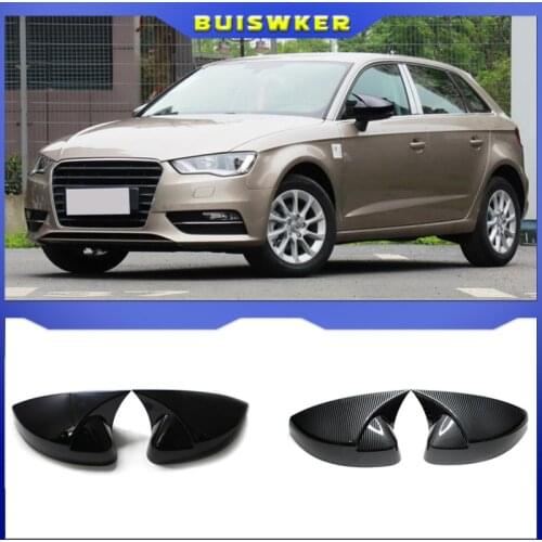 Car Mirror Cover For Audi A3 S3 2013- 2019 Matte Chrome Silver Rearview Mirror Cover Protection Cap Car Styling