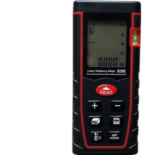 SNDWAY Digital Laser Distance Meter Rangefinder 60M SW-T60 Range Finder with Large LCD Display and Bubble Level