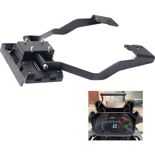 Motorcycle GPS Navigation Bracket Front Bar Stand Mobile Phone GPS Holder Charging Bracket Fit for BMW F750GS F850GS