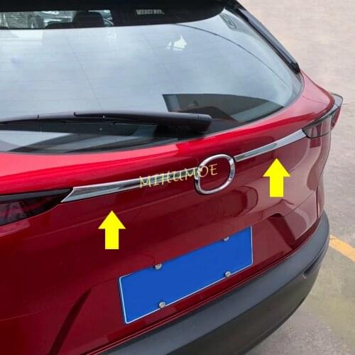 Chrome Exterior Rear Tail Trunk Wing Molding Cover Trim For Mazda CX30 CX-30 DM 2020-2021