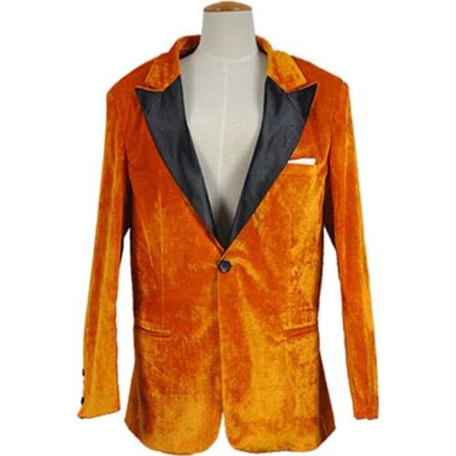 Kingsman 2 ThE Golden Circle Eggsy Unwin Orange Gentleman Suit Halloween Cosplay Costume