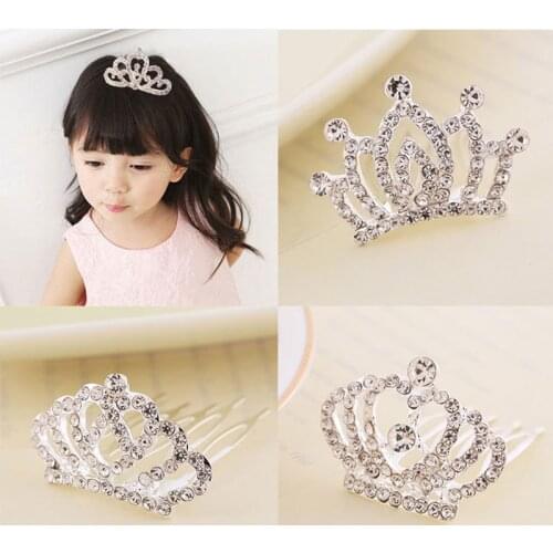 Mini Tiara Hair Clips Princess Crown Comb Costume Accessories for Princess Party Girls Children