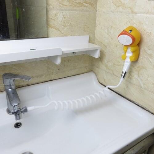 Cartoon Shower Faucet Externder Bathroom Accessories Shampoo Water Tap Extension Home Handheld Spray Set