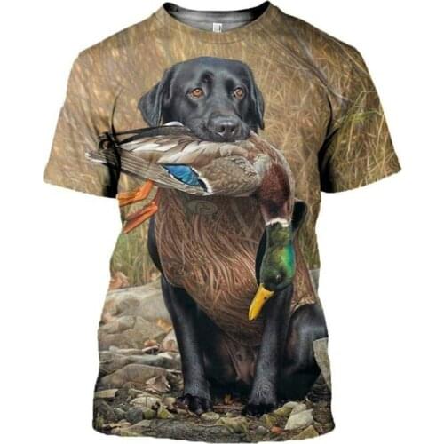 Duck Dog Bird Clothes Harajuku Style T-shirt Mens 3D Printing Animal Loose Quick-drying T-shirt 2021 Summer