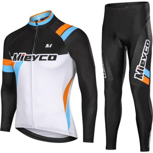 2020 Mens Quick-Dry Cycling Jersey Set MTB Road Bicycle Cycling Clothing Breathable Mountain Bike Clothes Long Cycling Set