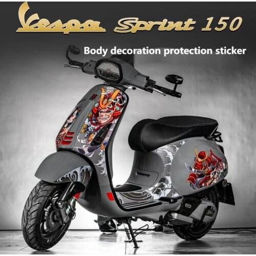 Motorcycle Decal Pull Flower Protection Sticker Body Decoration Modification for Vespa Primavera 150 and Sprint 150