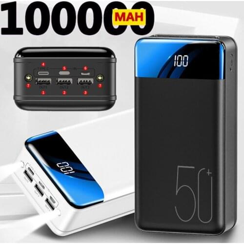2021 new genuine fast charging 100000mah /98000mah power bank large capacity mobile power universal 5v2.1a fast charging