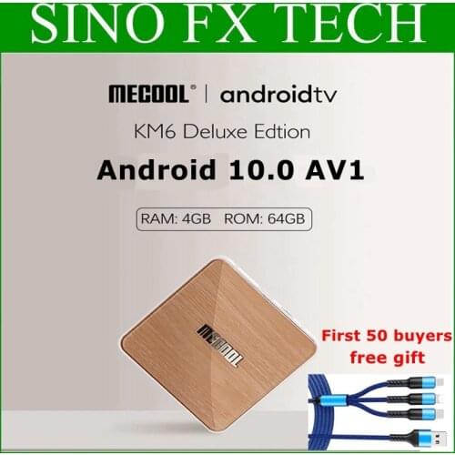 New arrival Mecool K6 Wifi 6 Amlogic S905X4 Androidtv 10.0 Google Certified Support AV1 4GB64GB high-end Set Top Box Mecool KM6