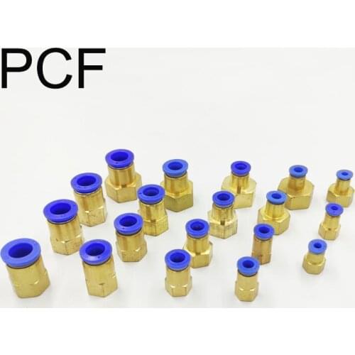 Pneumatic connector PCF for 4mm-12mm fitting thread M5 1/8" 1/4" 3/8" 1/2" air Thread Female Straight Air Fitting