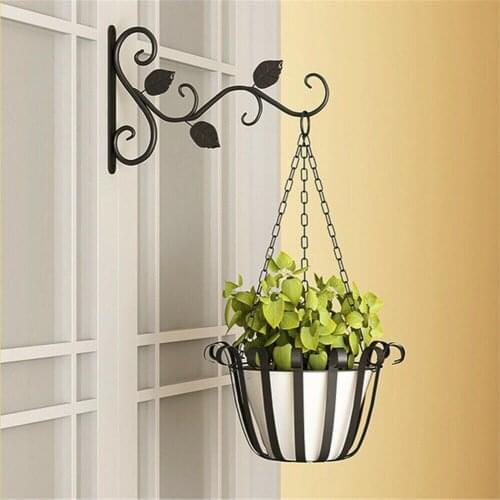 Hanging Plants Bracket Macrame Wall Flower Pot Suspension Support Hook Iron Hanger Holder Balcony Home Decorations